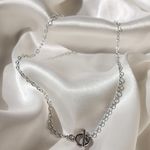 Boutique Dainty Silver Toggle Choker  Photo 0