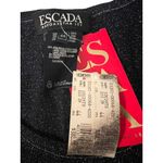 Vintage Escada Couture Margaretha Ley Wool Blend Tank Top Navy Silver Sz 44 NWT Size L Photo 3