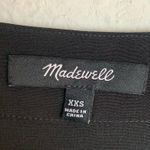 Madewell Silk V-Neck Peplum Top Black Sz XXS Photo 3