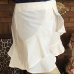 AQUA  WHITE RUFFLE ACCENT HIGH WAIST SHORTS NWT (M) Photo 5