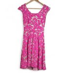 Anthropologie Yoana Baraschi Jardim Dress Pink Floral Lace Party Cocktail Size 6 Photo 1