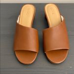 Soludos  Anthropologie Milan Mule Leather Block Heel Slide Sandals Camel Size 9.5 Photo 6
