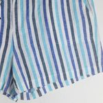 Liz Claiborne Blue Striped Linen Shorts NWOT Size XXL Preppy Striped Shorts Photo 2