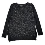 Athleta  Derek Lam Shirt Women Large Black White Geometric Corner Road Athleisure Photo 0