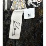 Elan  Black & Gold Paisley Print Tiered Maxi Dress Women's M Metallic Romantic Photo 8