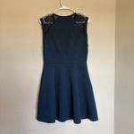 Rebecca Taylor Blue Sleeveless Quilted Zip-Front Fit & Flair Dress Size 6 Photo 3