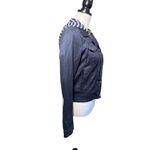 Splendid Women's Blue Denim Jacket Striped Hood. Size Small. Photo 6