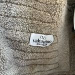 Valentino Garavani Vintage Customized Valentino boutique aztec mesa leather shearling‎ coat Large Photo 8