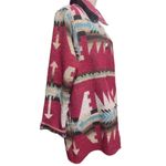 Vintage North Style Aztec Southwestern Wool Blend Multicolored Jacket size Large Red Photo 2