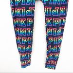 PINK - Victoria's Secret Pink Victoria’s Secret Rainbow Spell Out Butt Flap One Piece Pajamas Sz M Photo 3