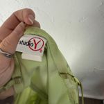 Studio Y Y2k Size 9 Light Green Floral Maxi Dress Spaghetti Strap Ruffle Fairy Photo 9