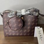  Bags Nicole Miller Brown Monogram Crossbody Bag Photo 0