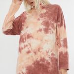 We The Free Long Sleeve Brown Tie-Dye Long Sleeve Shirt Photo 0
