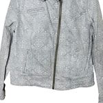 Ruff Hewn Womens Long Sleeve Gray White Full Zip Jacket Size M Photo 2