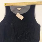 J. Jill Dress Classy Old Money Black Velvet Sleeveless Shift Dress Small New Photo 3