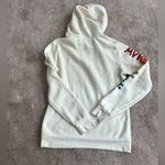 Aviator Nation  Vintage White Cream Malibu Logo Drawstring Hoodie Medium Photo 8