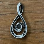 Source Unknown Sterling Silver an Diamond Infinity Knot Pendant for a Necklace Photo 2