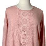 Knox Rose Tee Shirt Lace Long Sleeves Cotton Dusty Pink Women’s Plus Size XL Photo 4