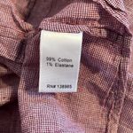 Houndstooth Purnell Shirt Womens Medium Red White  Long Sleeve Button Front Photo 8