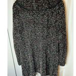 Mishca Women's Tweed Jacket Multicolor Dots Ruffle Collar Size M Black Size M Photo 1