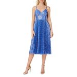 Aidan Mattox Sequined Colorful Sleeveless A-Line Midi Cocktail Dress Blue Size 4 Photo 9