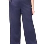 Lane Bryant  Satin High Rise Pull On Wide Leg Pant Navy Womens plus size 24 Photo 14