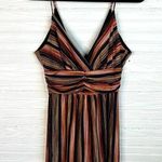 BCBGeneration Multicolored Striped Spaghetti Strap Dress V Neck New Sz 4 Photo 0