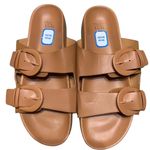 Time and Tru Women's Dressy Footbed Slides in Cognac Photo 2