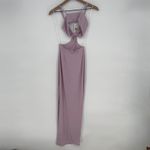 FORE Lilac Cutout Sleeveless Ribbed Knit Maxi Dress XS Bodycon Summer Purple Photo 7