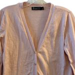7th Avenue Women's Pink Cardigan Sweater Size L Long Sleeve V Photo 1
