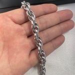 Link Chain Bracelet for Men Women Streetwear Punk Hip Hop Unisex Style Silver Photo 2