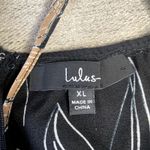 LULUS XL Black Tan Floral V Neck Tiered High Low Maxi Dress Daylily Photo 2