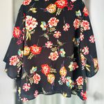 Anthropologie ’s Do Everything In Love Women’s One Size Black Floral Kimono Photo 1