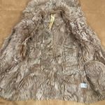 Genuine Shearling Sheepskin Patchwork Penny Lane Coat Sz 38 Brown Size M Photo 8