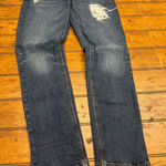 Candies Womens Blue Distressed Embellished Denim Jeans Size 7 Photo 0