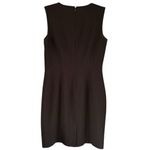 Calvin Klein B8  Black Sleeveless Sheath Dress Business Professional Vented 12 Photo 5