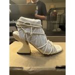 Sam Edelman Circus Blanche Sandal Ivory Womens Size 6.5 Croc Embossed Photo 1