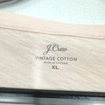 J.Crew Vintage Cotton V Neck T Shirt Women's XL Pale Pink Soft Everyday Basic Photo 6