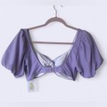 Shade & Shore  women’s Lilac Twist Front Crop Top Size M 8-10 Photo 2