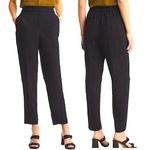 Halogen NWT Black High Waist Straight Leg Pull On Trouser Pants Size 8 Photo 1