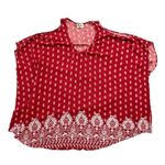 Show Me Your Mumu Rare Bonfire Red Peka Boo Tunic | Cold Shoulder | Size S Photo 0