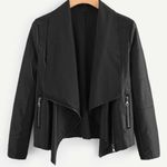 SheIn Black Leather Jacket Photo 0