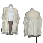 ARANCRAFTS Open Sided Cardigan Ivory 100% Merino Wool One Size Size undefined Photo 6
