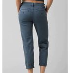 prAna Janessa Green Blue Button Fly Cropped Twill Outdoor Chino Pants Photo 1