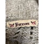 Forever Beige Cable Knit Collared Long Sleeve Button Down Jacket Sweater Top S Photo 2