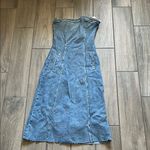 BLANK NYC Blue Strapless Sheath Dress Photo 0