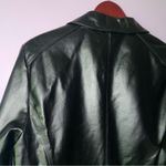 Jerry Lewis L Black Leather Jacket Zipper Collar Size L Photo 5