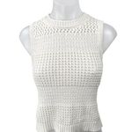 Universal Threads Universal Thread White Crochet Knit Sleeveless Pullover Crop Tank Top Cover Up S Photo 0
