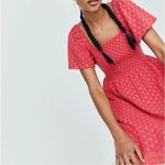 Madewell  Size Medium Eyelet Lucie Smocked Mini Americana Red NA305 Photo 5