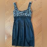 Teeze Me Leopard Print Satin Party Dress Black Skirt Y2K Style Size 5 Photo 2